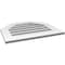 Ekena Millwork Octagonal Top Surface Mount PVC Gable Vent: Functional, w/ 3-1/2"W x 1"P Standard Frame, 26"W x 22"H GVPOT26X2201SF - alternate 5